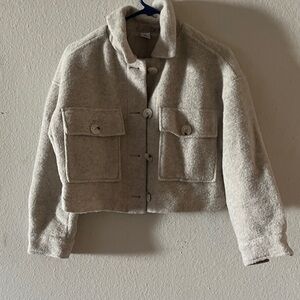 Nordstrom Cream Teddy Jacket